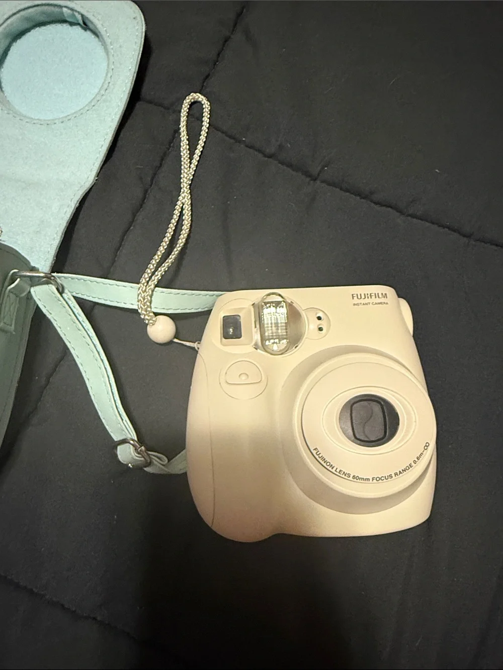 Fujifilm Instax Mini Camera with Mint Green Case